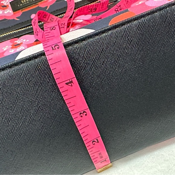 Trina Turk Black and Pink Floral Tote with Wallet - Picture 6 of 11